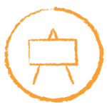 orange presentation icon